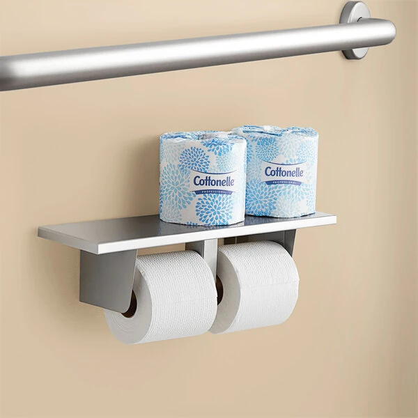 Cottonelle® Professional 4" x 4" Individually-Wrapped 2-Ply 451 Sheet Toilet Paper Roll - 60/Case