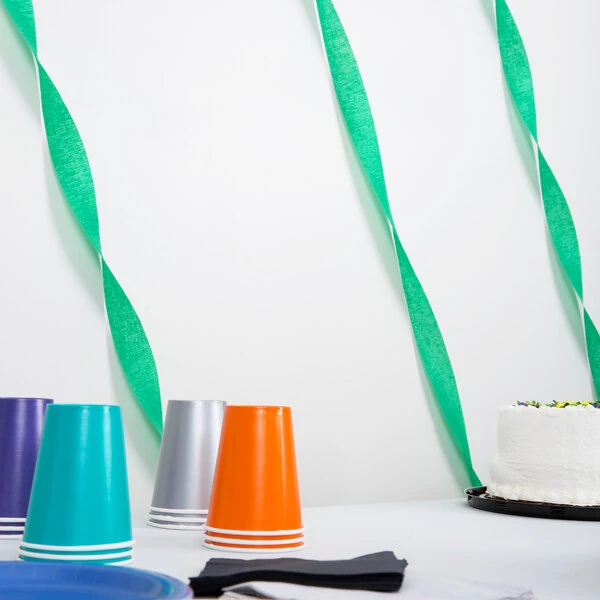 Creative Converting 071071 81' Hunter Green Streamer Paper - 12/Case
