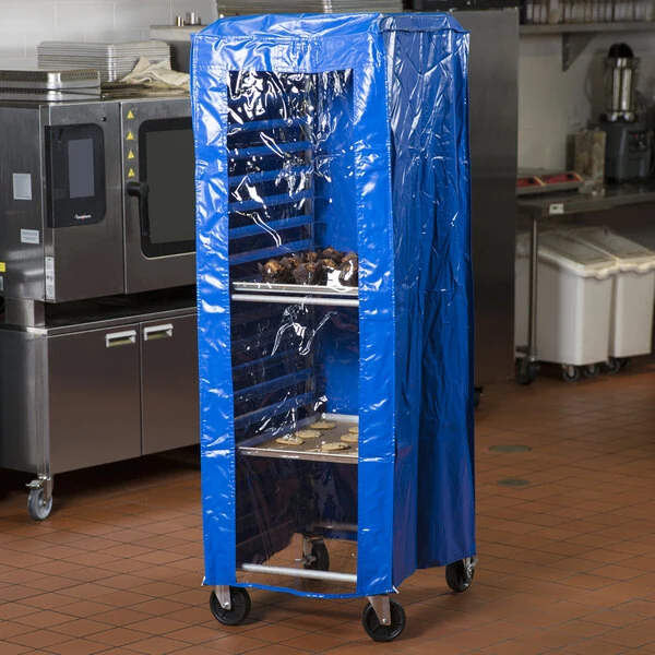 Regency 63" Blue 12 Mil Vinyl Bun Pan Rack Cover