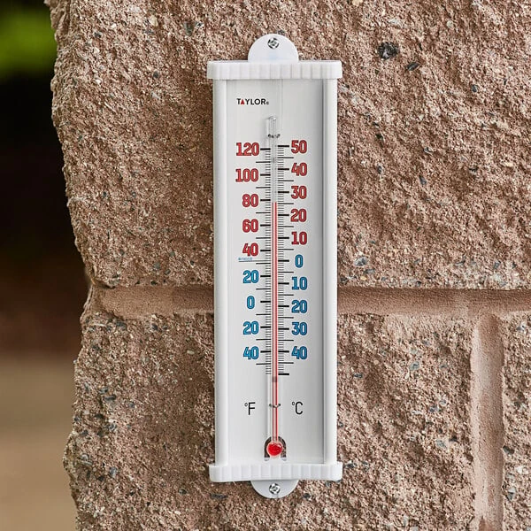 Taylor 5132N 8 1/8" Utility Indoor / Outdoor Wall Thermometer