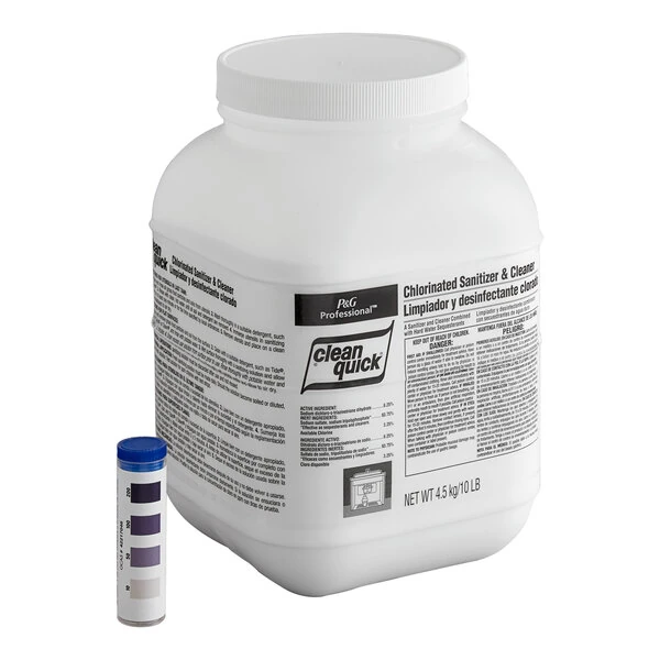 Clean Quick 02580 Chlorinated Sanitizer and Cleaner Powder 10 lb. - 3/Case