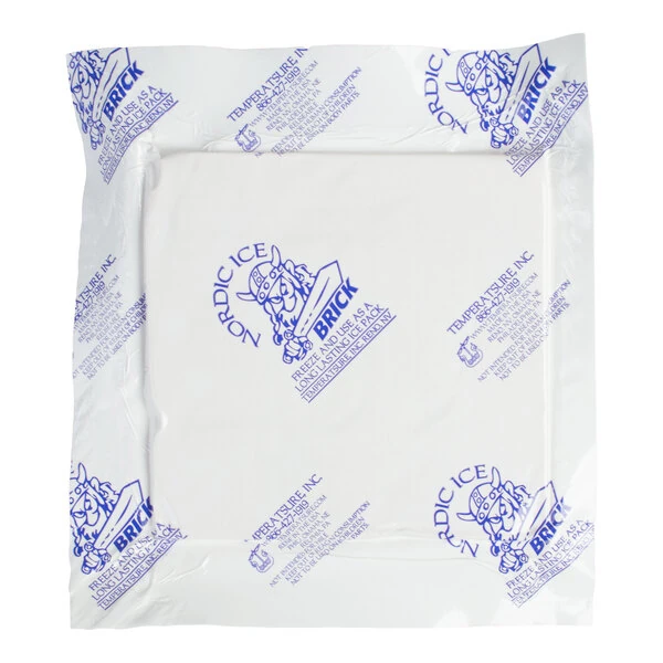 Nordic 23 oz. 5" x 5" x 1 3/4" Foam Brick Cold Pack NB23 - 20/Case