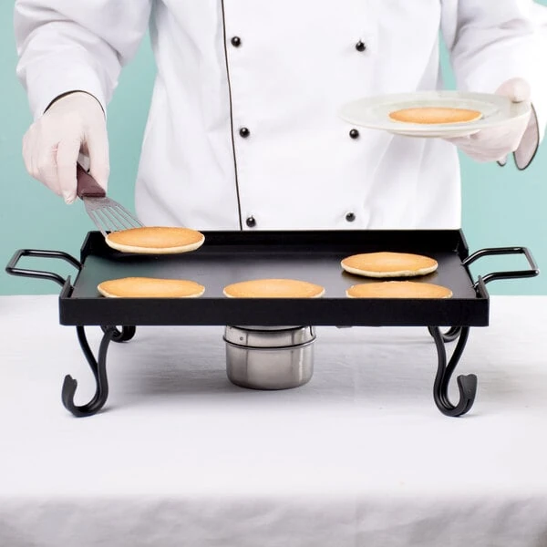 American Metalcraft GS16 1/2 Size Wrought Iron Griddle with Stand