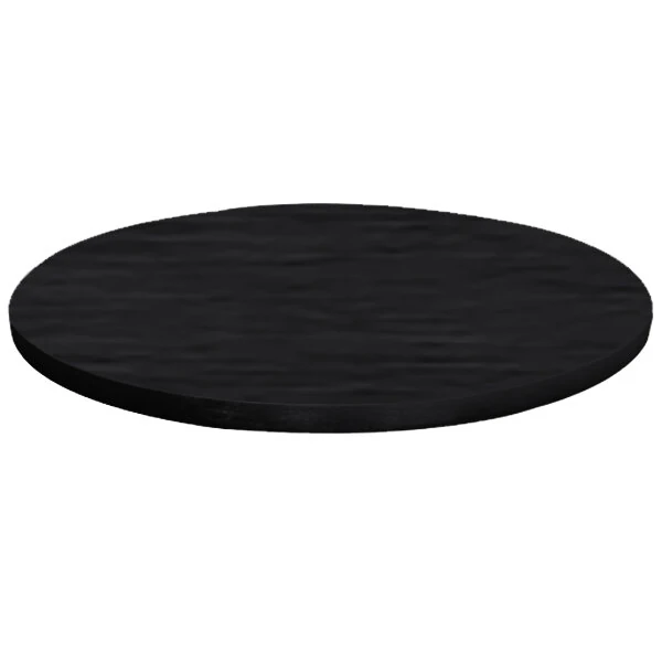 TableCraft CWALC3BRATBK 30" Round Translucent Black Brushed Aluminum Table Cover