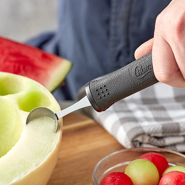 Choice Stainless Steel Melon Baller with Black Nylon Soft-Grip Handle