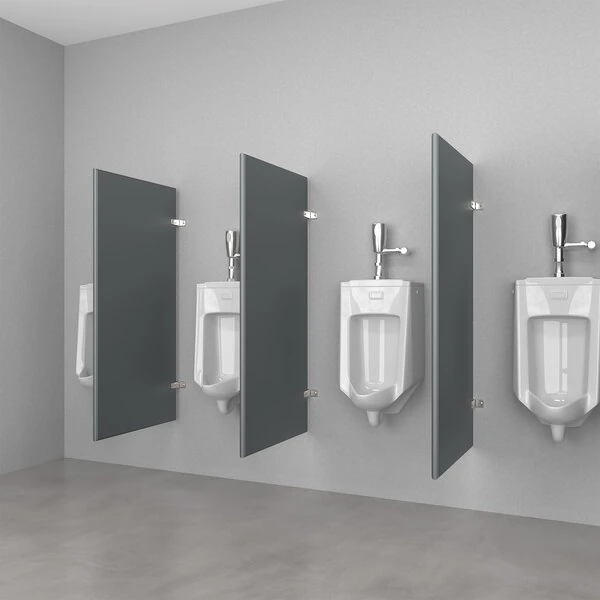 Hadrian Solutions 520118-621 18" x 48" Slate Gray Powder-Coated Steel Urinal Partition