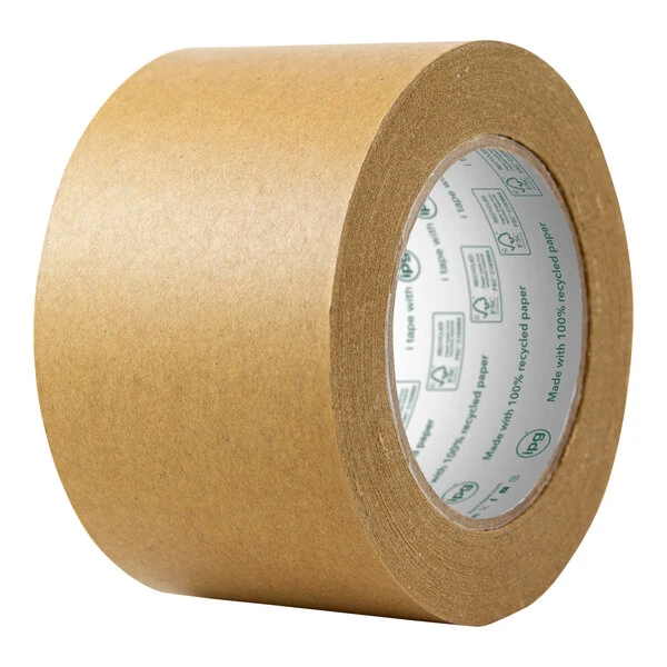 IPG 100e 2.88" x 60 1/8 Yards 100% Recycled Kraft Paper Sealing Tape 100E.72 - 24/Case