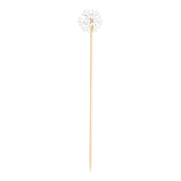 TableCraft 4 1/2" Snowflake Bamboo Food / Cocktail Pick - 100/Case