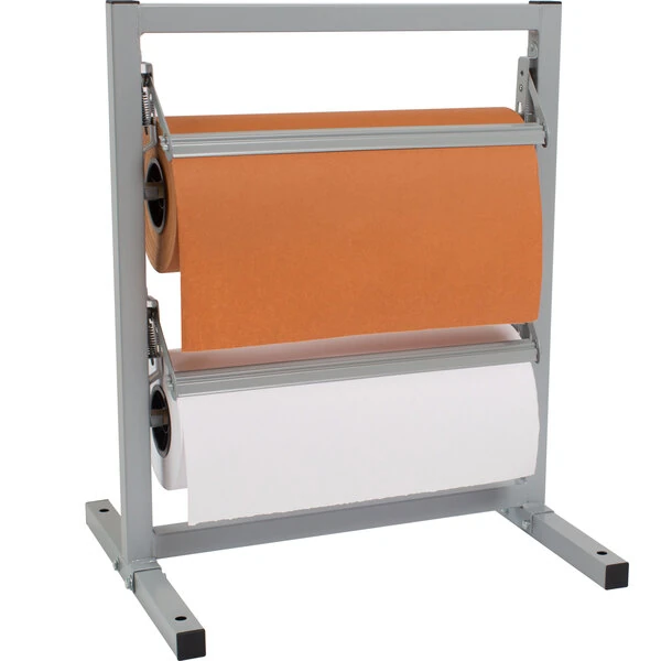 Bulman T367R-12 12" Two Deck Tower Paper Rack with Straight Edge Blade