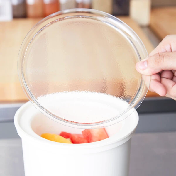 Cambro CFRC18135 Clear Flat ColdFest Crock Lid