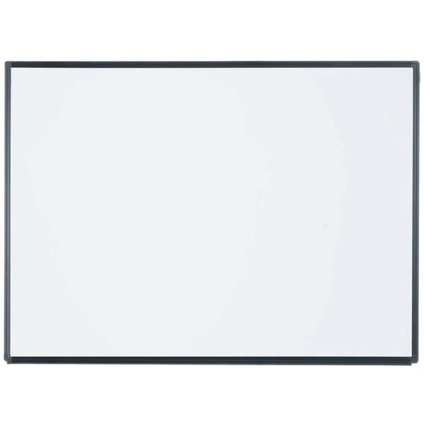 Aarco ERPB3648 Designer Series 48" x 36" Radius Corner White Porcelain Enamel on Steel Markerboard with Black Powder Coated Aluminum Frame