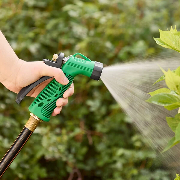 Regency 3/4" Plastic Garden Spray Nozzle with Green Plastic Handle