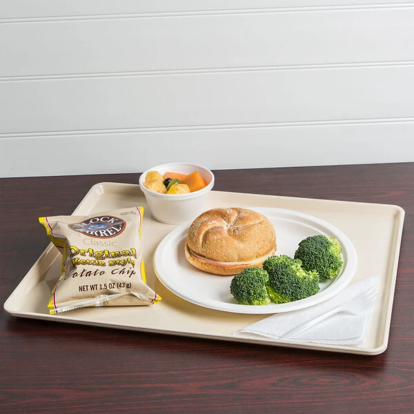 Cambro 1418D538 14" x 18" Cottage White Dietary Tray - 12/Case