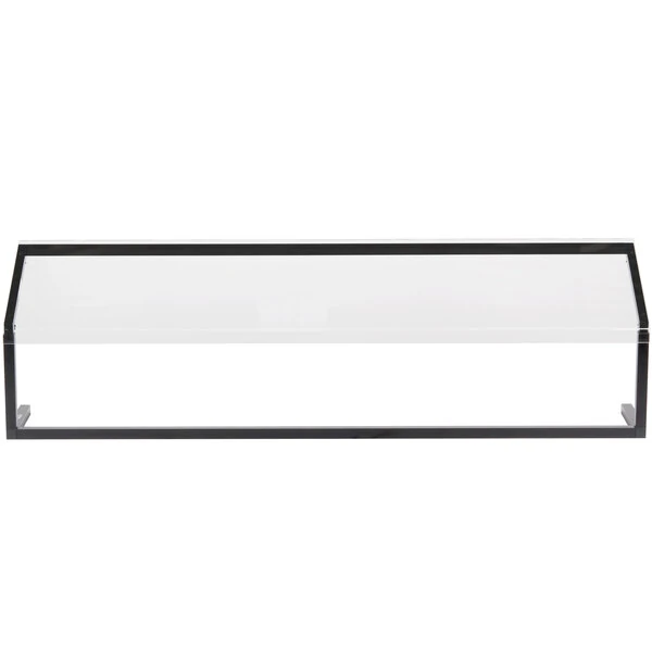 Carlisle 927203 73 1/4" x 12 1/2" Black Adjustable Single Sneeze Guard for Five Star Buffet Bars