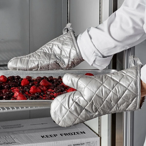 Choice 13" Silver Oven / Freezer Mitts
