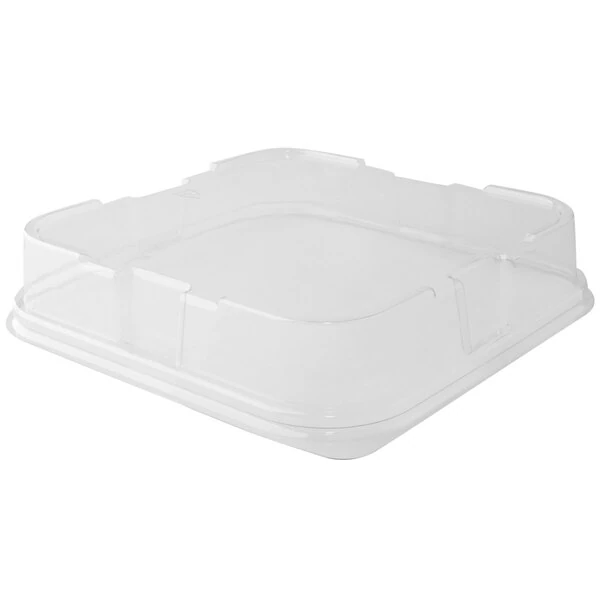 Solut 00129 8 5/16" x 8 5/16" PET Clear Dome Lid - 120/Case