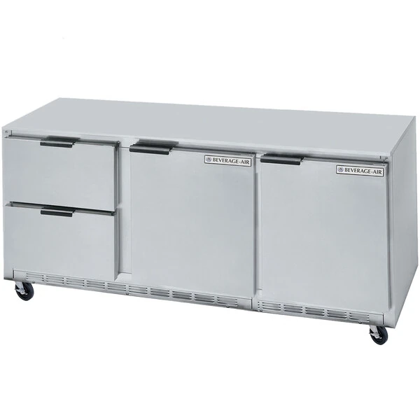 Beverage-Air UCRD72AHC-2-104 72" Low Profile Undercounter Refrigerator with 2 Doors and 2 Drawers