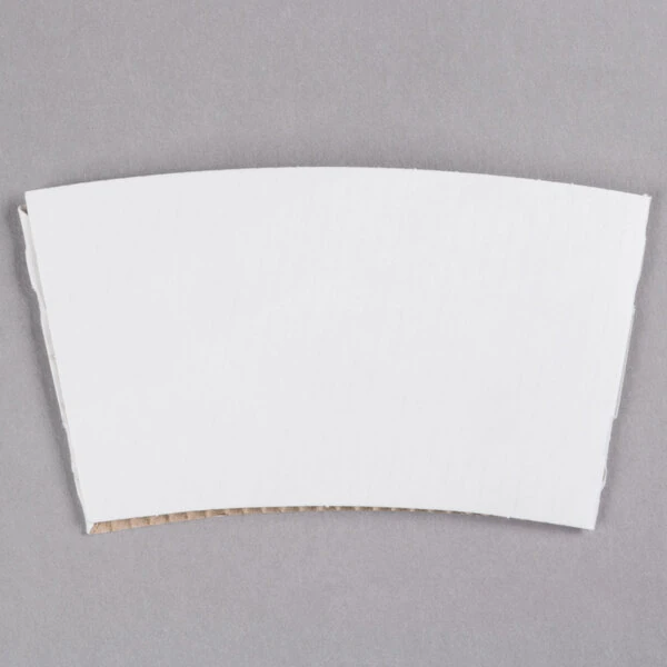 8 oz. White Customizable Coffee Cup Sleeve - 1,800/Case