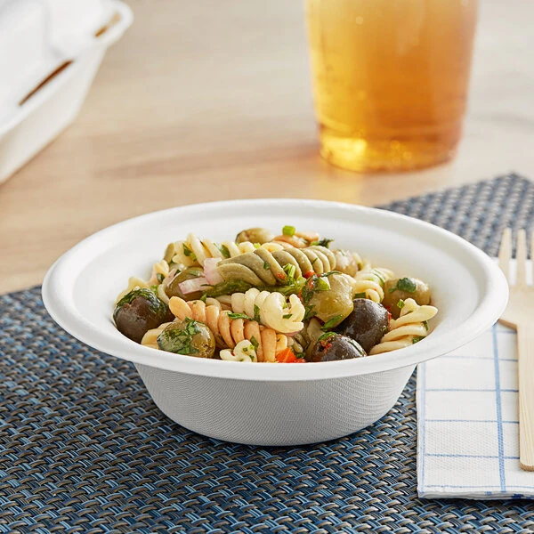 EcoChoice 12 oz. Compostable White Plant Fiber Bowl - 125/Pack