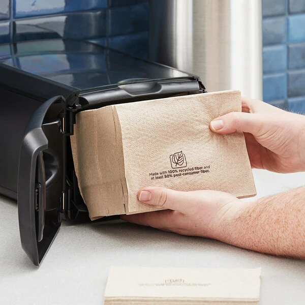 Dixie Ultra Brown Eco-Print 2-Ply Interfold Paper Napkin - 6,000/Case