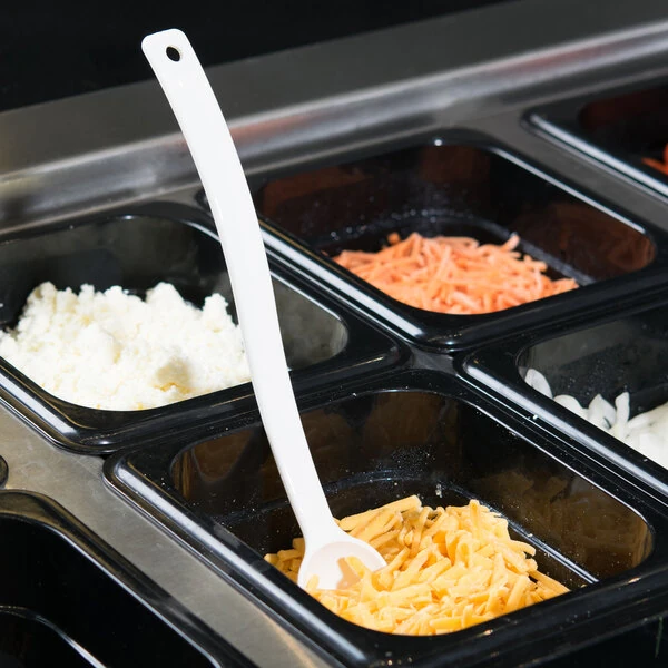 Cambro SPO10CW 0.75 oz. White Camwear® Solid Salad Bar / Buffet Spoon