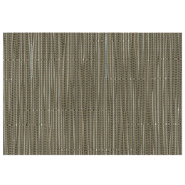 RITZ® 64910 19" x 13" Camel Grass Cloth PVC Coated Placemat - 12/Pack