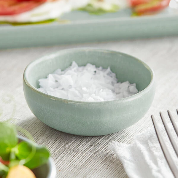 Acopa Pangea 2.5 oz. Harbor Blue Matte Porcelain Ramekin - 36/Case