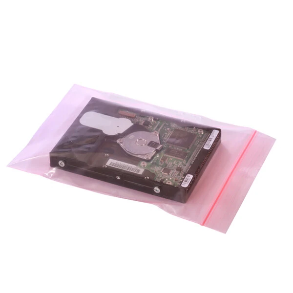 Lavex 3" x 5" 2 Mil Pink Polyethylene Anti-Static Zip Top Bag - 1,000/Case