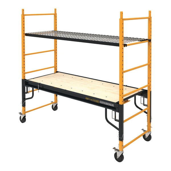 Metaltech ScaffoldBench 6' 4-in-1 Portable Baker Scaffolding with Miter Saw Stand I-CISCMT