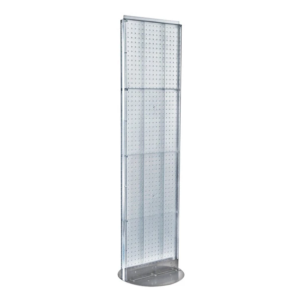 Azar Displays 16" x 61 13/16" Clear High-Impact Styrene 2-Sided Pegboard Spinner Floor Display 700250-CLR