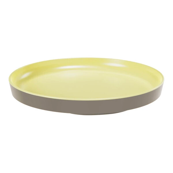 Dalebrook Mayfair from Global Tableware Collective 8 1/4'' Yellow Round Melamine Plate / Bento Box Lid - 12/Case