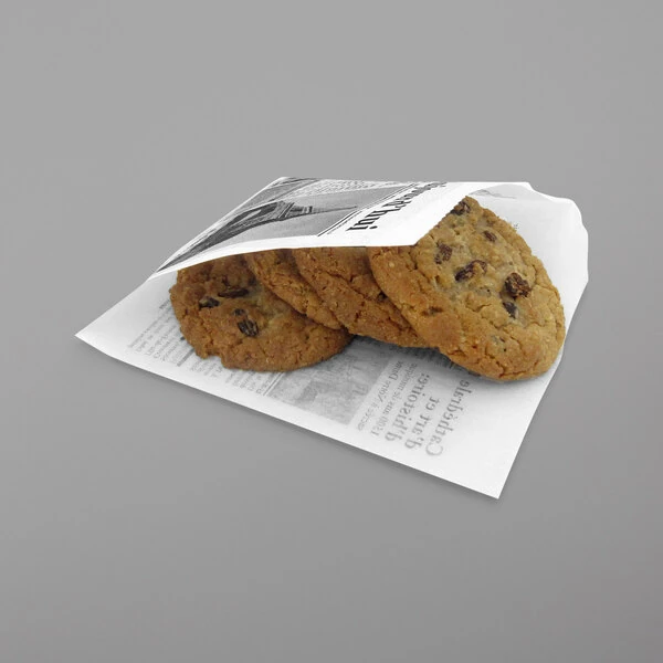 Get Enterprises 4-T1050 5 1/2" x 5 1/2" French Newsprint Double-Open Bag - 2,000/Case