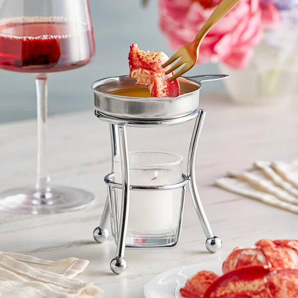 Vollrath 46776 Chrome Butter Melter with 3.25 oz. Pan