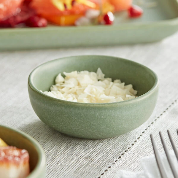Acopa Pangea 2.5 oz. Sage Green Matte Porcelain Ramekin - 36/Case