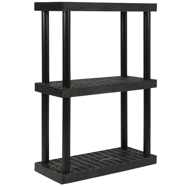 SPC Industrial DuraShelf 36" x 16" x 51" Plastic Grid Top 3-Shelf System S3616x3