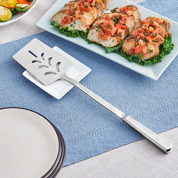 American Metalcraft SPT14 Belaire 14" Stainless Steel Perforated Turner with Hollow Handle