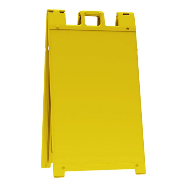Plasticade® Signicade 24" x 36" Yellow Double-Sided A-Frame Sign Stand 130-Y-1PKF