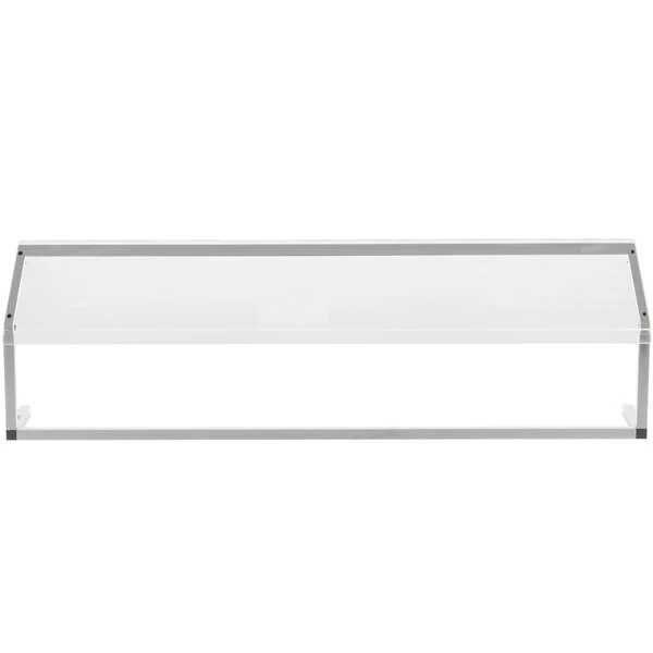 Carlisle 927207 73 1/4" x 12 1/2" Aluminum Adjustable Single Sneeze Guard for Five Star Buffet Bars