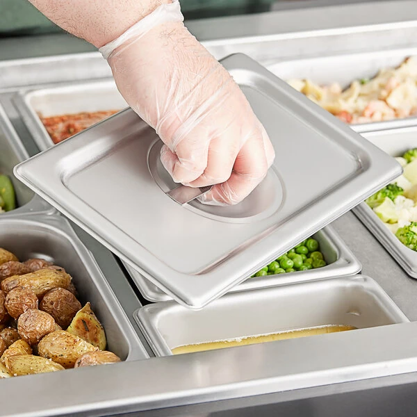 Vigor 1/4 Size Solid Stainless Steel Steam Table / Hotel Pan Cover