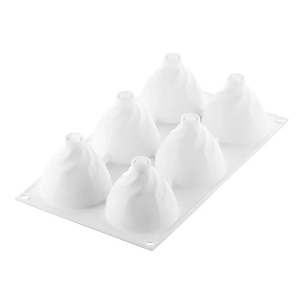 Silikomart Curve Chantilly 15 Compartment White Silicone Baking Mold - 1 7/8 inch x 1 5/8 inch Cavities CURVE CHANTILLY 30