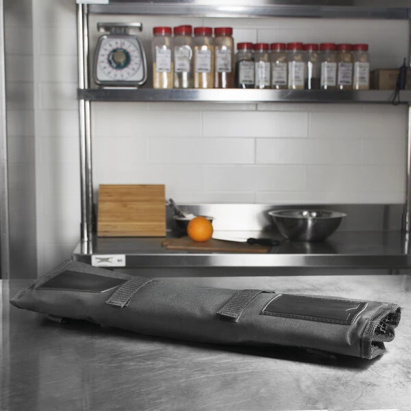 Dexter-Russell 20206 3 Piece Black Cutlery Roll