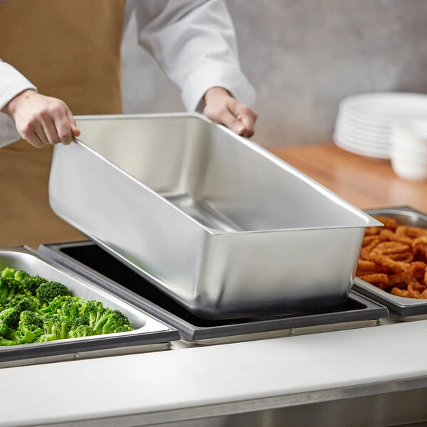 Vollrath 99785 6 5/16" Deep Full-Size Aluminum Steam Table Spillage Pan