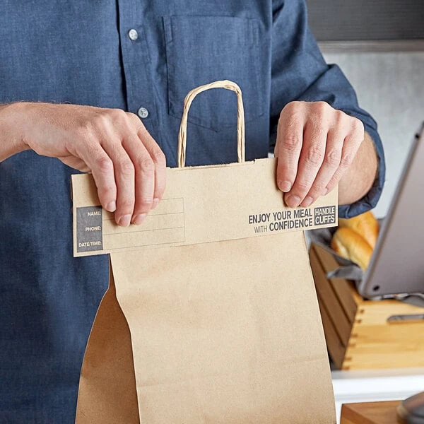 13" Handle Cuff Tamper Evident Bag Seal for 10" to 11" Bags - 250/Case