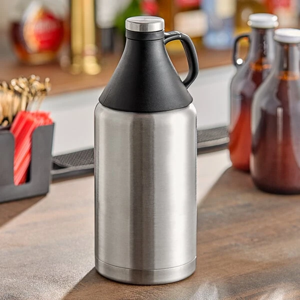 Franmara 5002 64 oz. Customizable Triple-Wall Stainless Steel Beer Growler