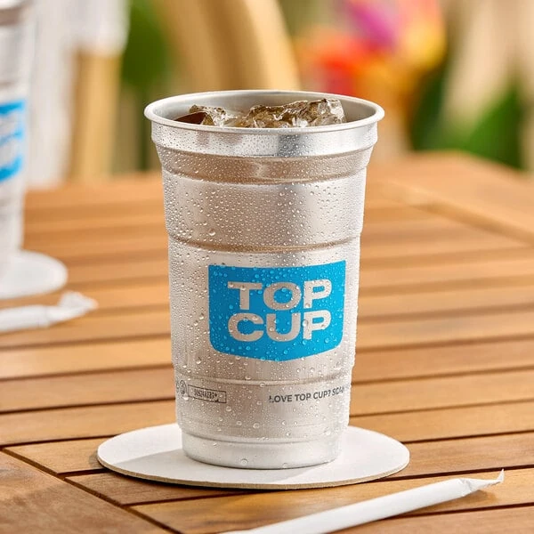 Top Cup by Ball 9 oz. Customizable Aluminum Cup with Top Cup Logo Design - 43/Pack