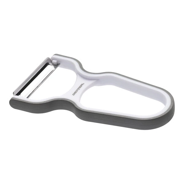 Dexter-Russell 91500 Basics 3 1/2" White "Y" Swiss Peeler with Straight High Carbon Stainless Steel Blade