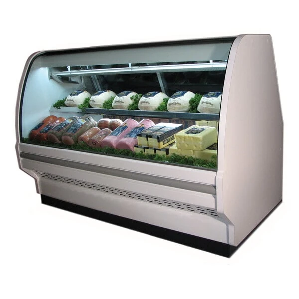 Howard McCray SC-CDS40E-4C-LED 40 Series 51 1/2" White Endless Curved Glass Refrigerated Deli Case - 115V