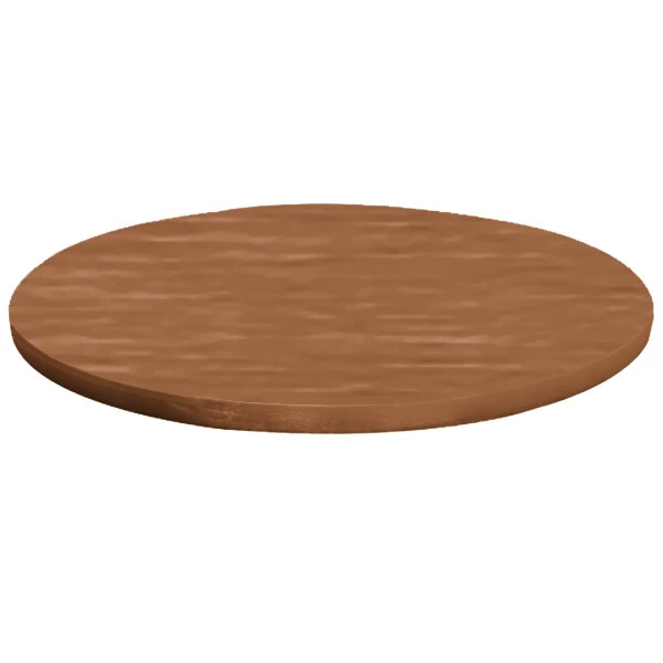 TableCraft CWALC3BRATCP 30" Round Translucent Copper Brushed Aluminum Table Cover