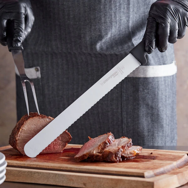 Dexter-Russell 24243B SofGrip 12" Scalloped Slicing Knife