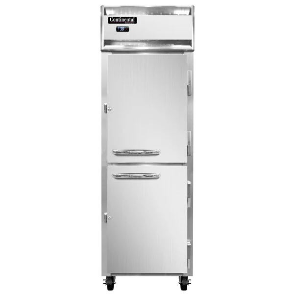 Continental Refrigerator 1R-N-HD 26" Solid Half Door Reach-In Refrigerator